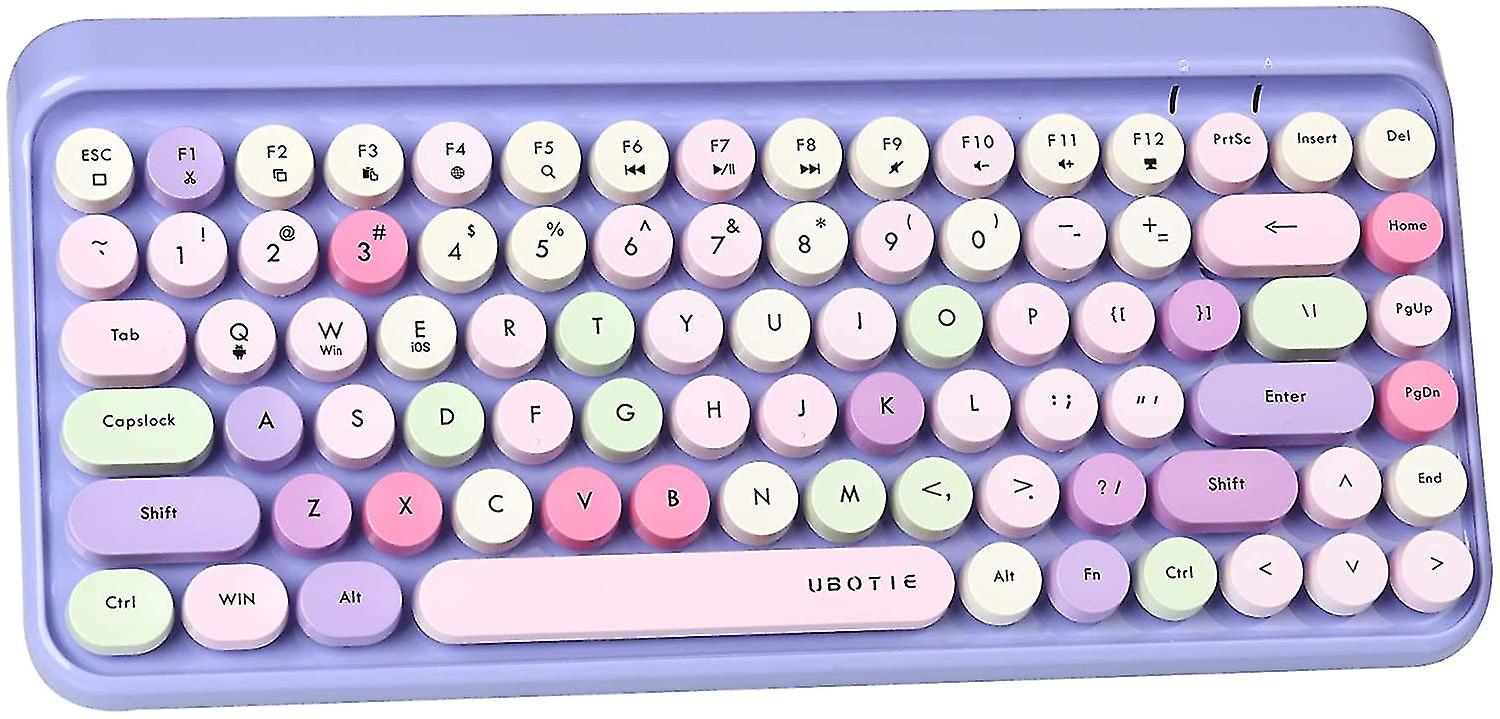 Bluetooth Colorful Computer Keyboards Wireless Mini Flexible 84keys