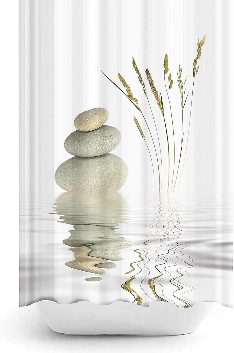 Machine Washable Antibacterial Polyester Fabric Shower Curtain