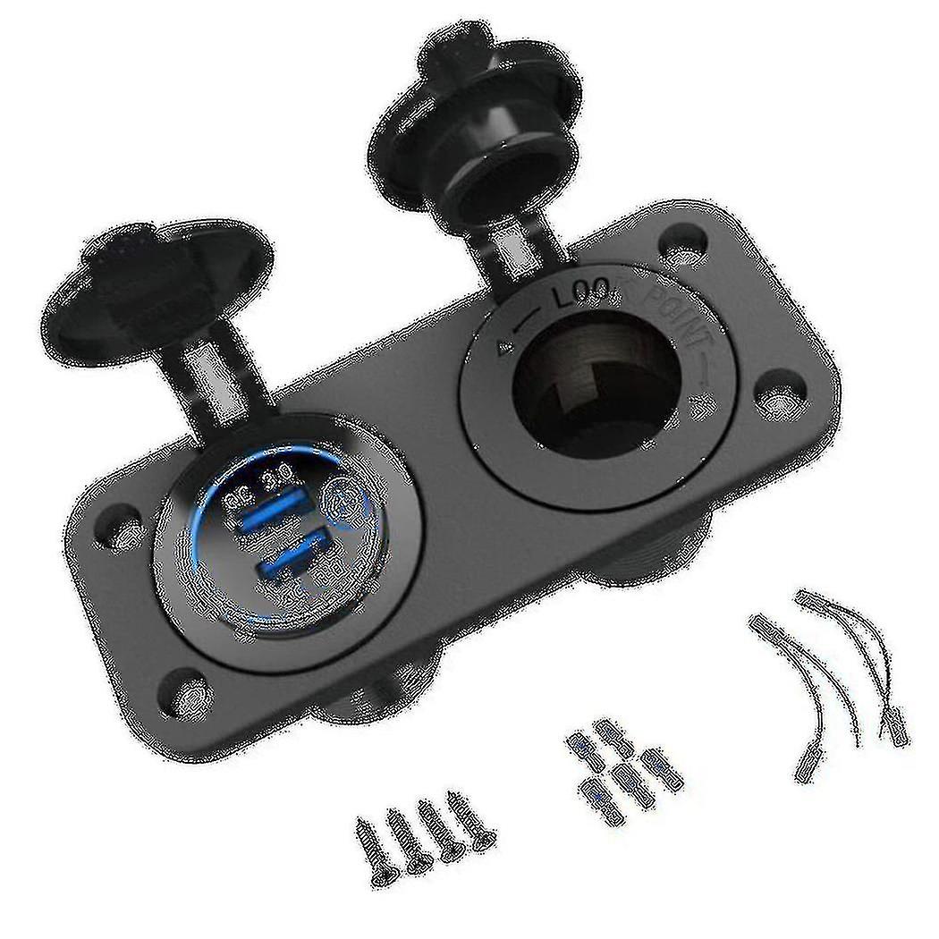 Qc 3.0 Usb Car Charger Socket Panel Cigarette Lighter Socket Splitter