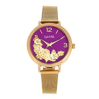 Sophie og Freda Lexington armbånd Watch-guld/lilla