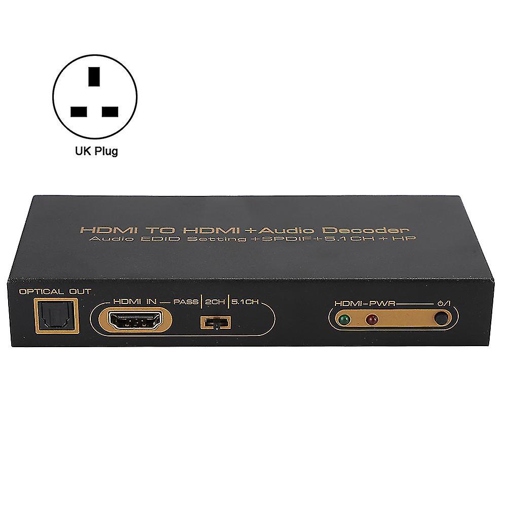 Hdmi To Hdmi+ Digital Audio Decoding Decoder Box Converter Adapter Black (100-240v)uk