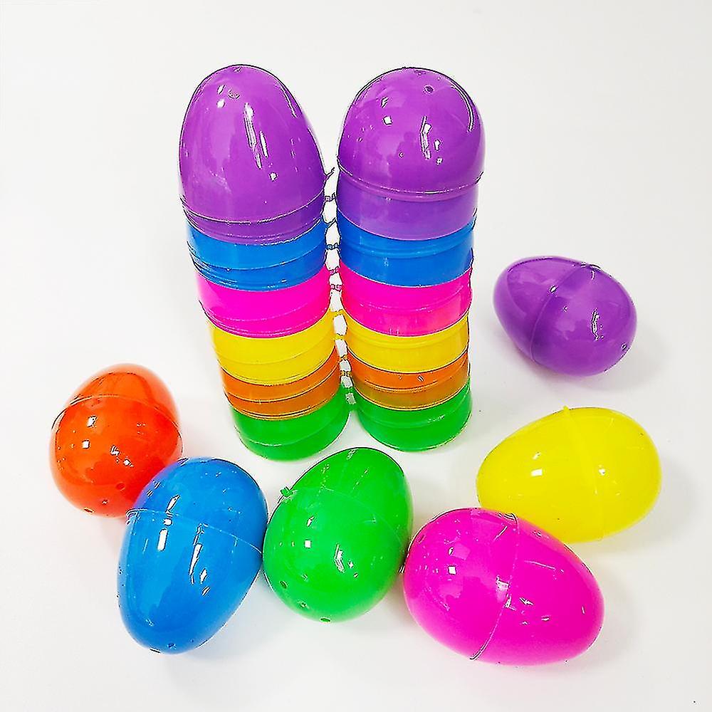 6x4cm Eggs 12pcs Open Plastic Eggshell Simulation Eggs Party Decoration Raffle Twist Easter