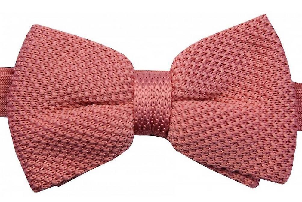 David Van Hagen Knitted Polyester Bow Tie - Dusky Pink