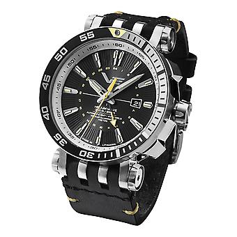 Energy gmt Japanese Automatic Analog Men's Watch with Faux Leather Bracelet NH34-575A718