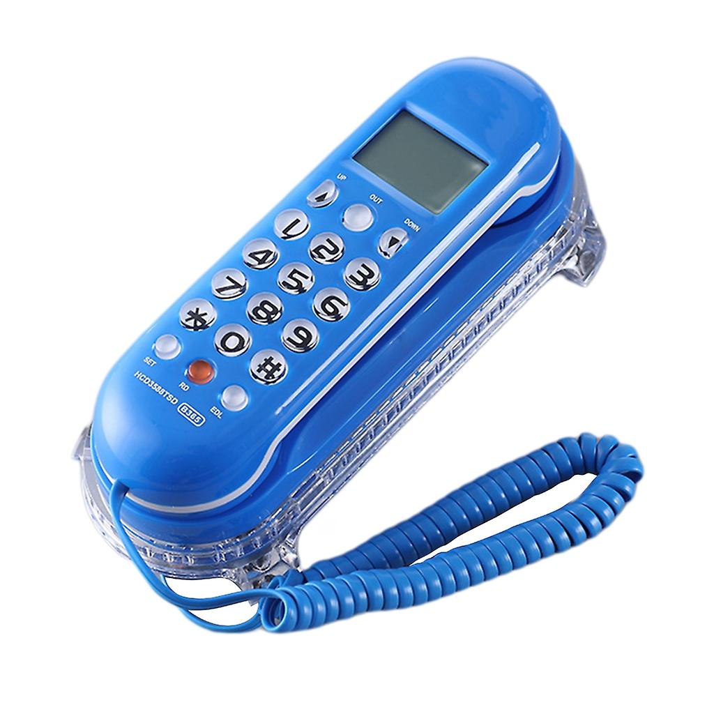 Crystal Base Mini Telephone Fixed Landline Phone B365 Small Wall mounted Phone Improved Display Feature