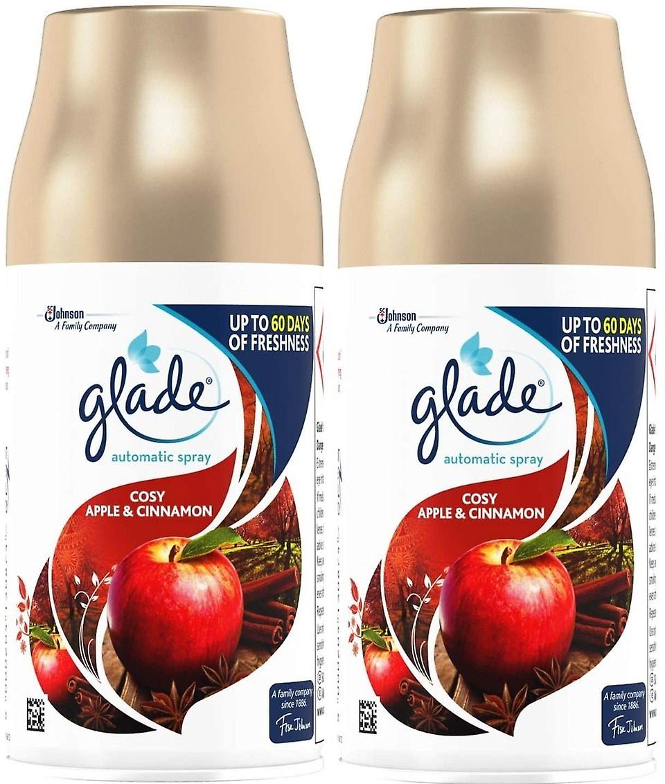 2 x Glade Automatic Spray Refill 269ml - Cosy Apple & Cinnamon