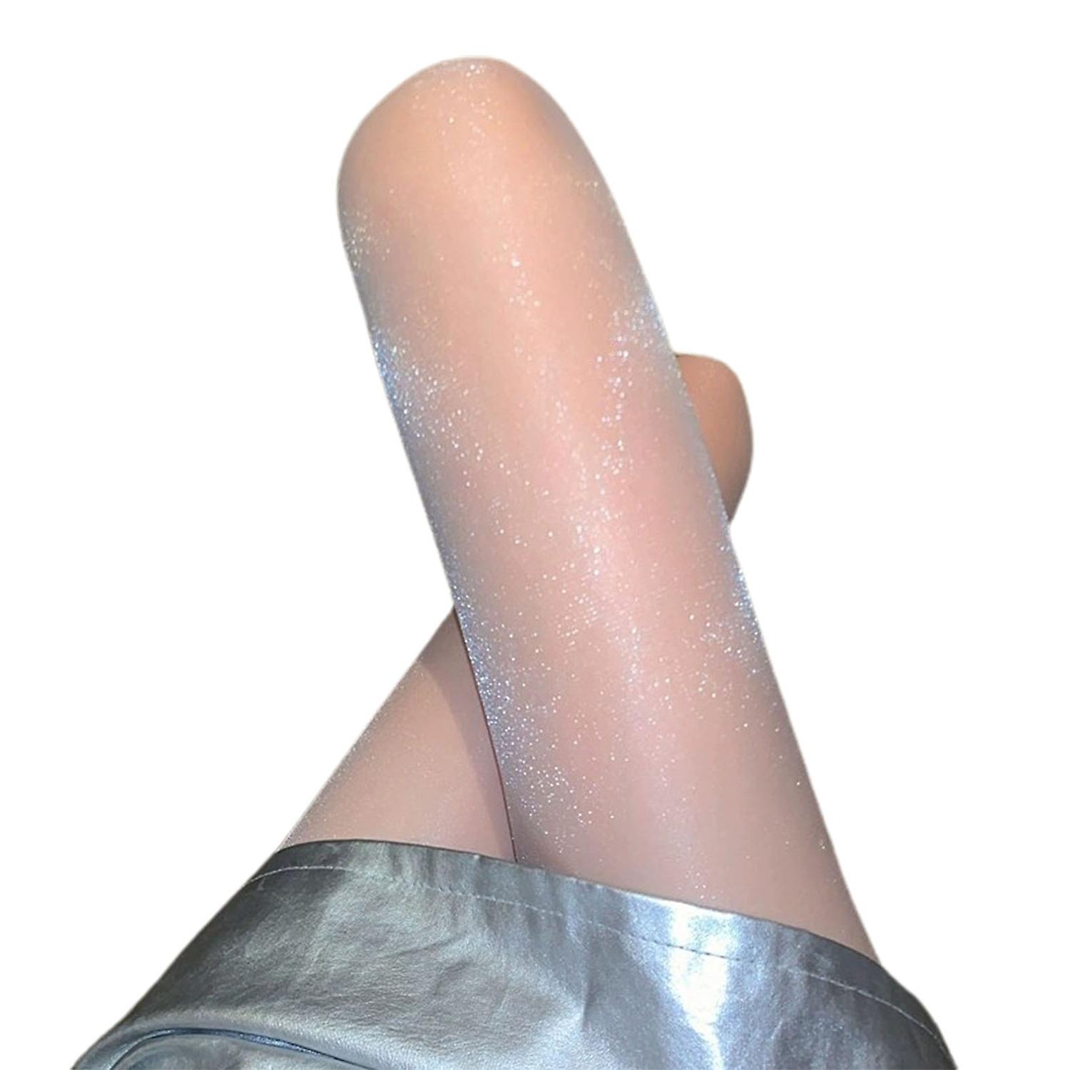 Femmes Bas Brillant Nacré Élasticité Jambe Nue Artefact Jambe Nue Collants Clubwear