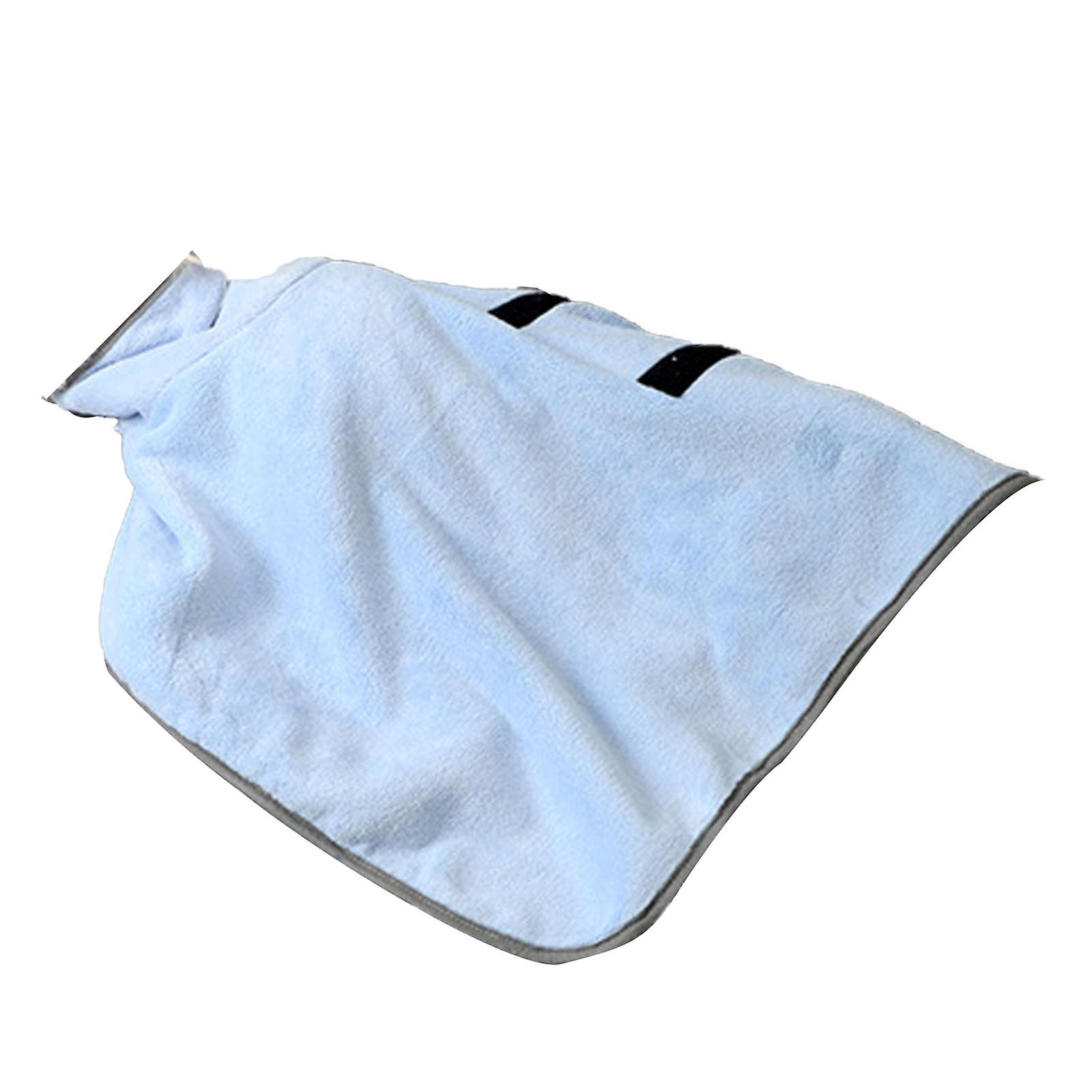 Dog Towel Bathrobe Strong Water Absorption Cat Fast Drying Coat Multifunctional Pet Robe Blanket Blue M