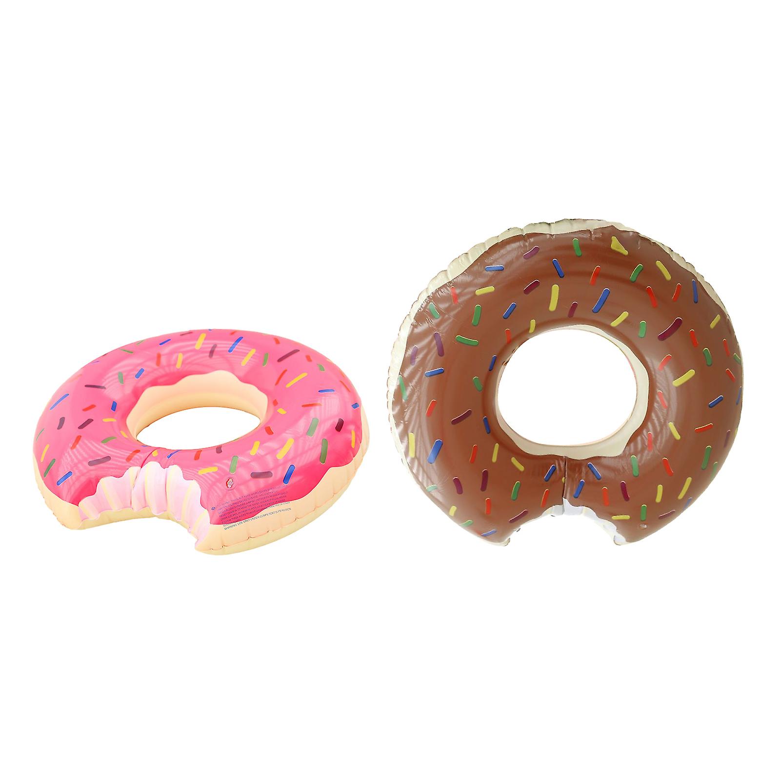 2-Pack Inflatable Donut Pool Floats for Adults, 120cm, Durable PVC