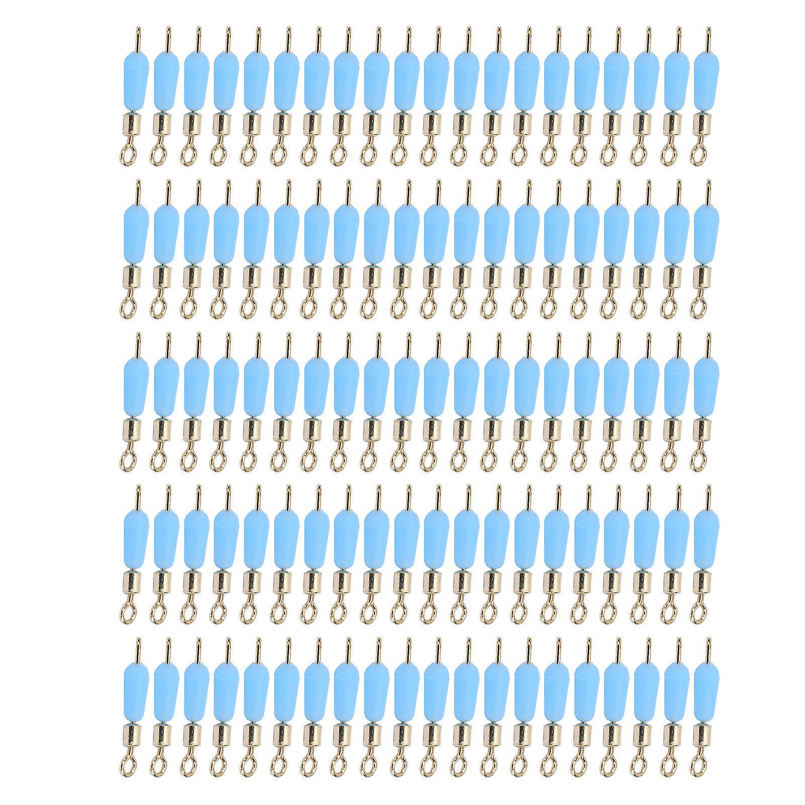 100pcs Fishing Connectors Copper Rubber Swivels Fishing Line Accessories