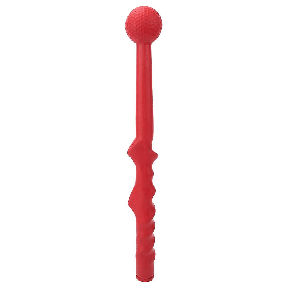 Compact Rubber Golf Swing Trainer with Ergonomic Grip - Red