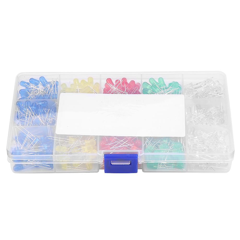 Kit de 500 diodes LED de 5 mm, assortiment de couleurs rouge, jaune, bleu, vert et blanc