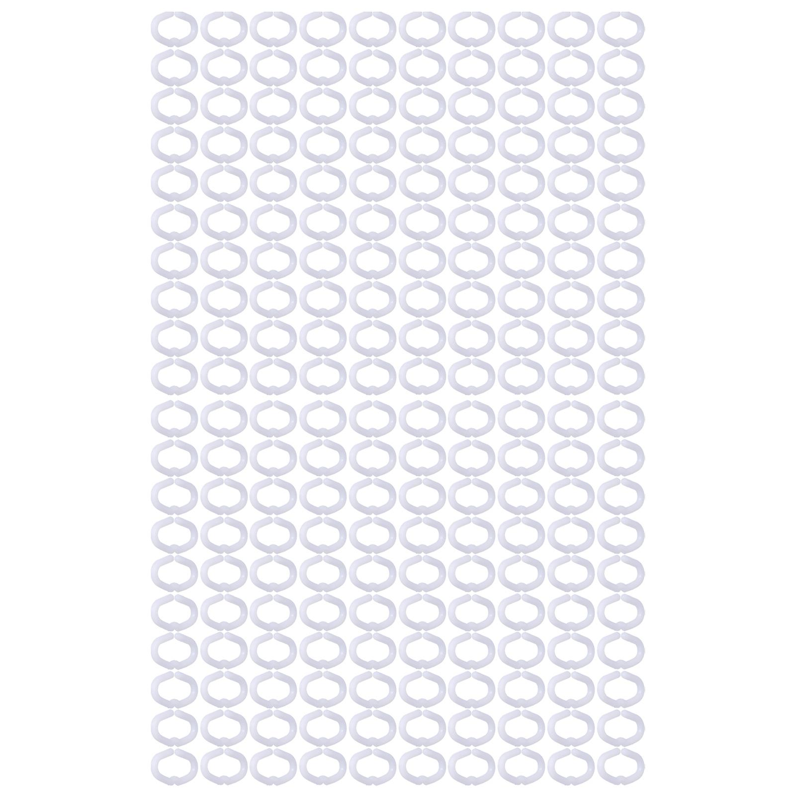 200PCS White PP Plastic Chicken Beak Clasps Reusable Snap Rings