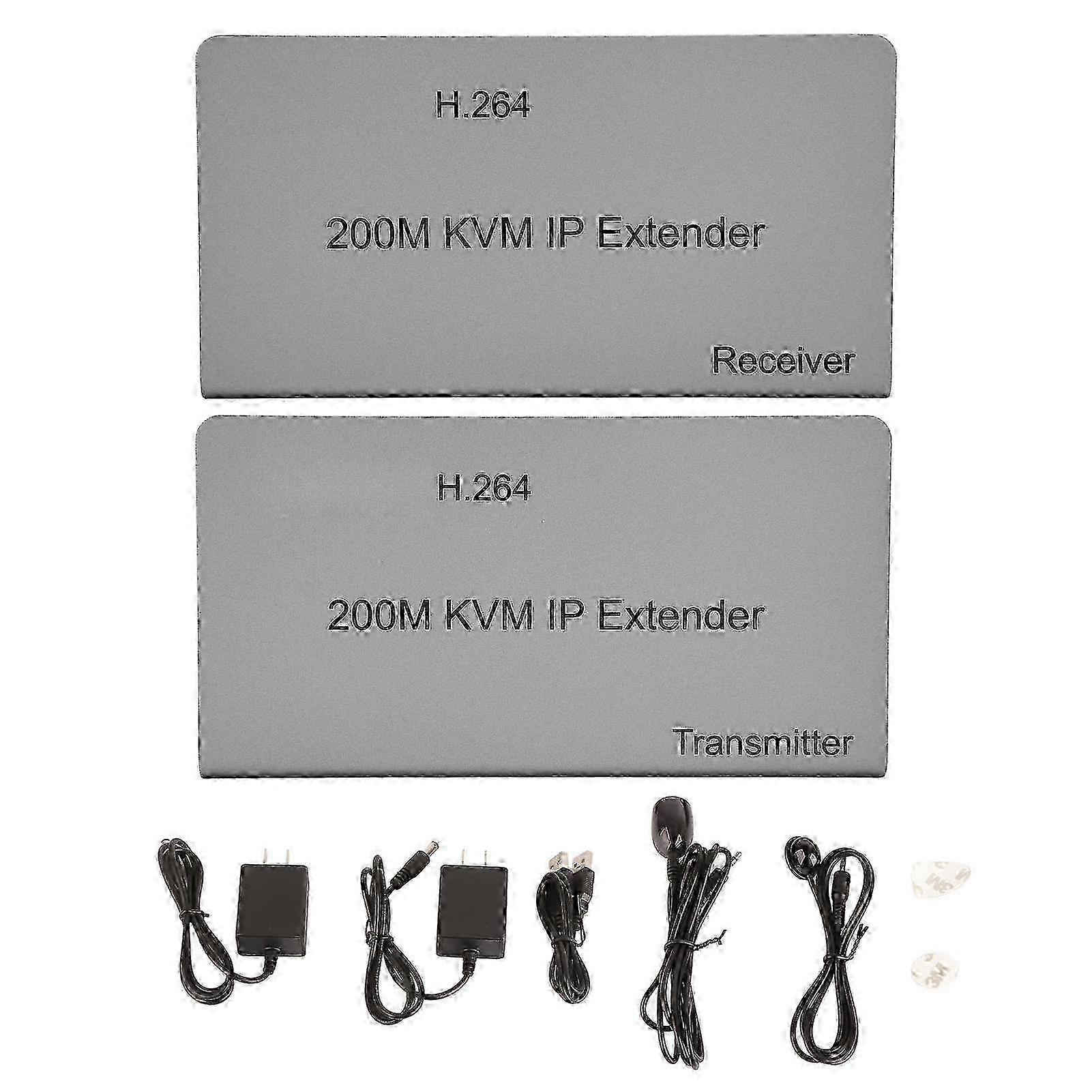 200m HD Multimedia Interface IP Extender - Full HD 1080P, IR Control, KVM, Loop Out