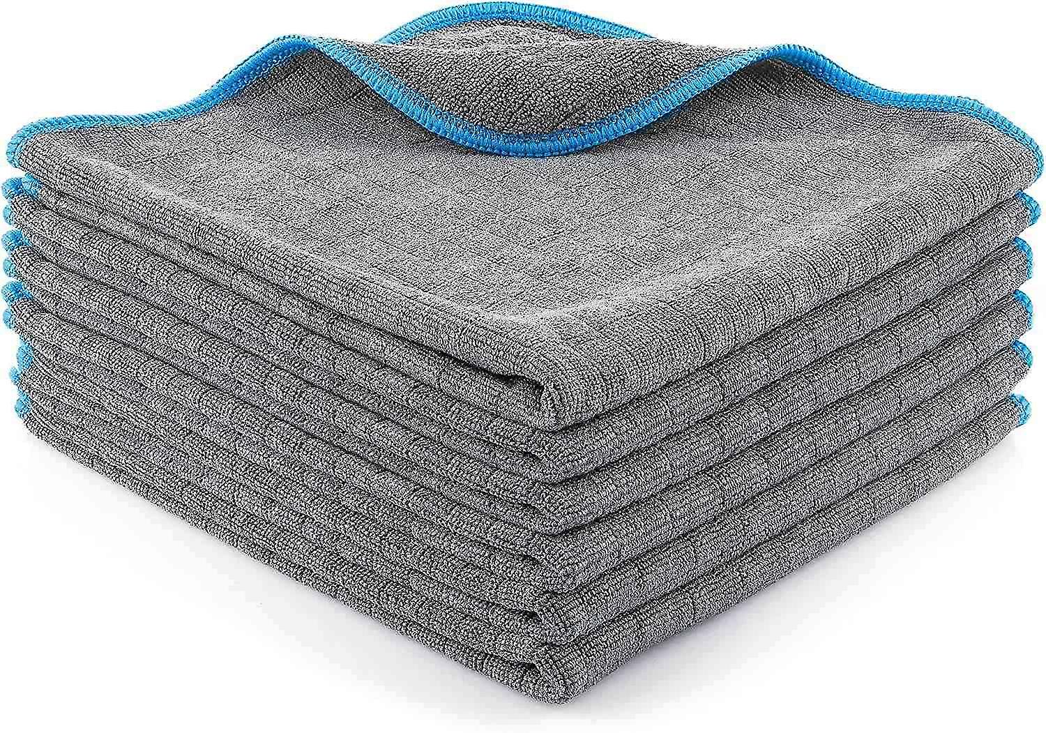 6X 380 GSM Microfiber Cloths - Ultra Absorbent, Soft and Delicate - Lint Free Microfiber Cloths - Po
