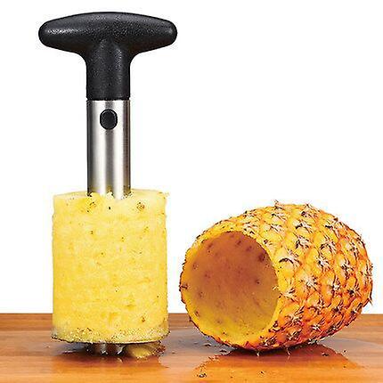 Pineapple Cutter, Pineapple Cutter with Food Grade Stainless Steel Blade and ABS Handle, Pineapple Peeler, 24CM, Black
