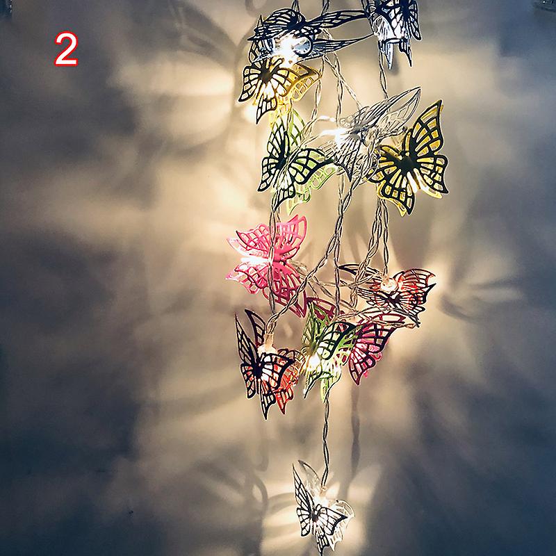LED String Lights Wrought Iron Wire Colored Butterfly String Lights Indoor Outdoor Decoration Home