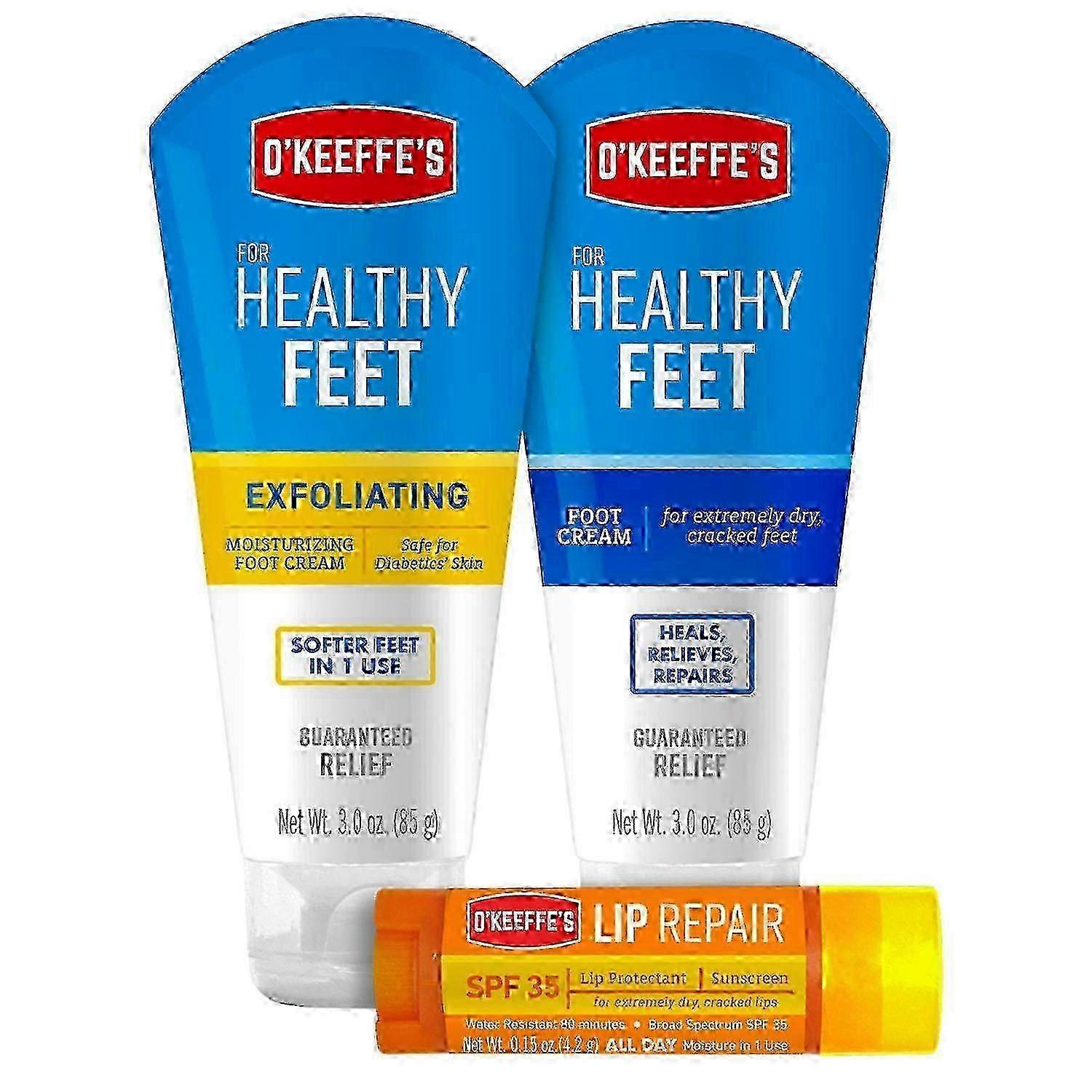 O'keeffe's Healthy Feet And Lip Repair Variety Set, 1 Ea