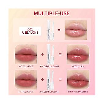 Buntes Lipgloss-Set Feuchtigkeitsspendender Lippenstift Lippenglasur Lang anhaltender Wasserglanz Aufpolsternde Lippenglasur Schöne 6 Stück 1