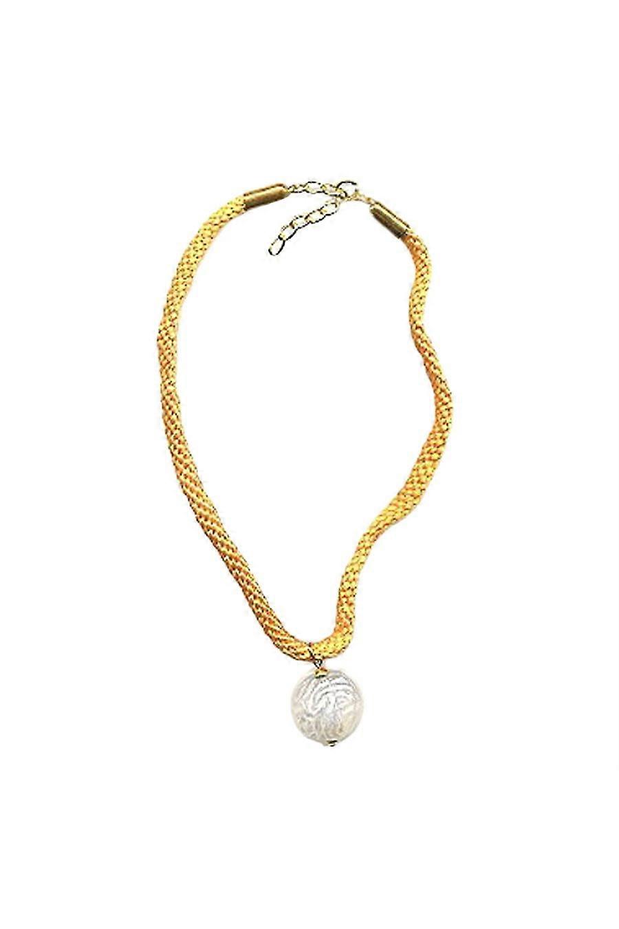 Necklace Eyecatching Bead White - Gl05239