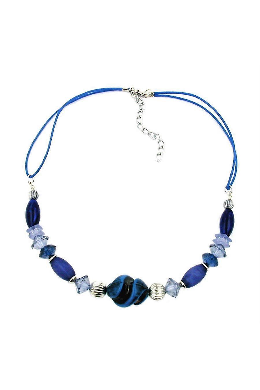 Necklace Blue Tones Various Beads - Gl00543