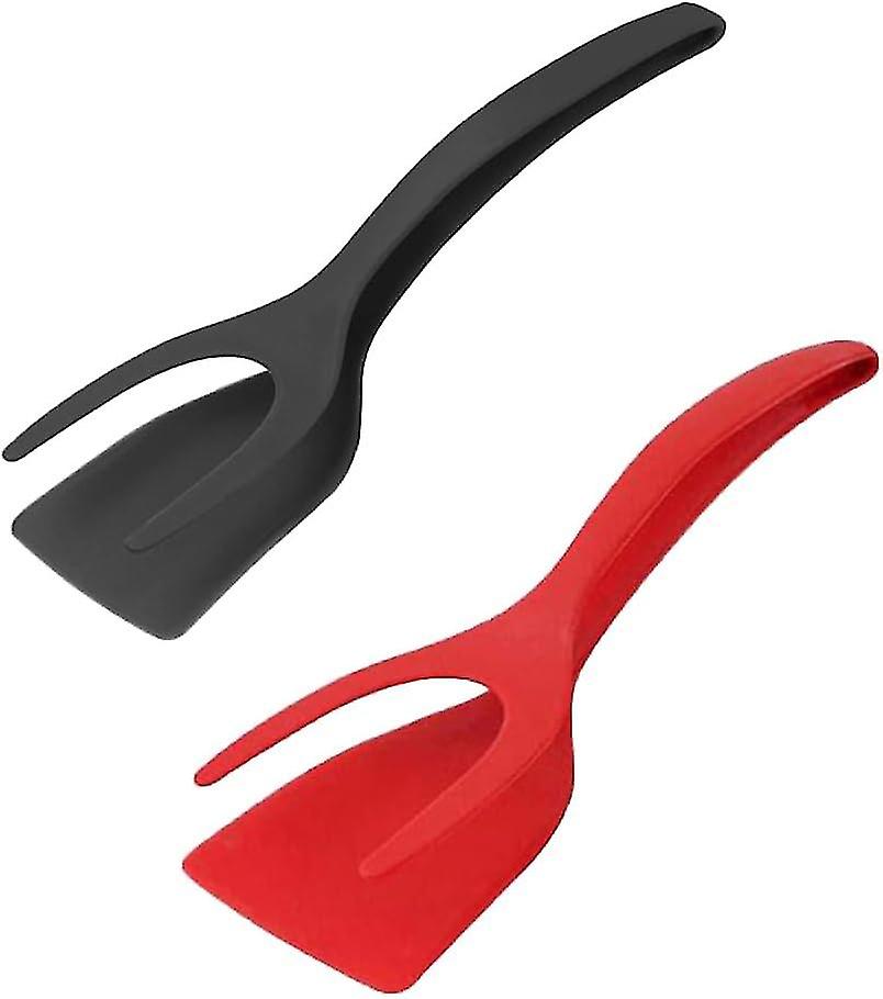 2 In 1 Grip And Flip Spatula Tongs, Egg Flipper Tong, Making Cooking Tools, Frying Tongs Flip Tongs For Egg Steak Frying Turn Grill