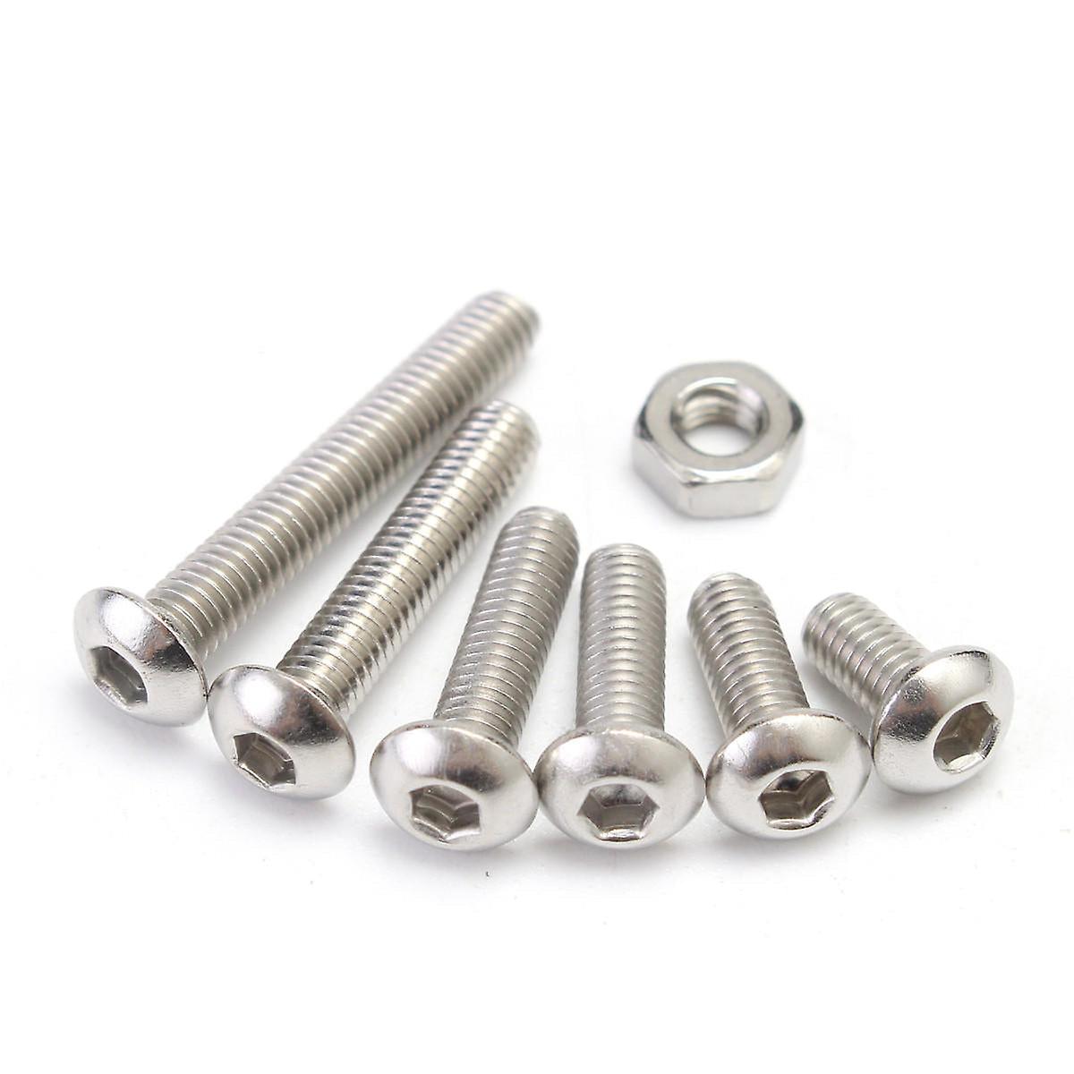 600Pcs M3 Stainless Steel Hex Socket Allen Bolt Assorment With Nuts