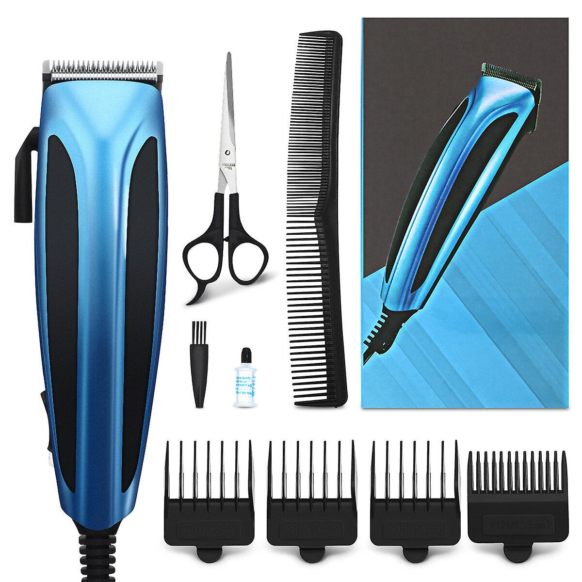Electric Hair Clipper Beard Shaving Machine Hair Trimmer Haircut Kit For Men W/ 4 Limit Combs