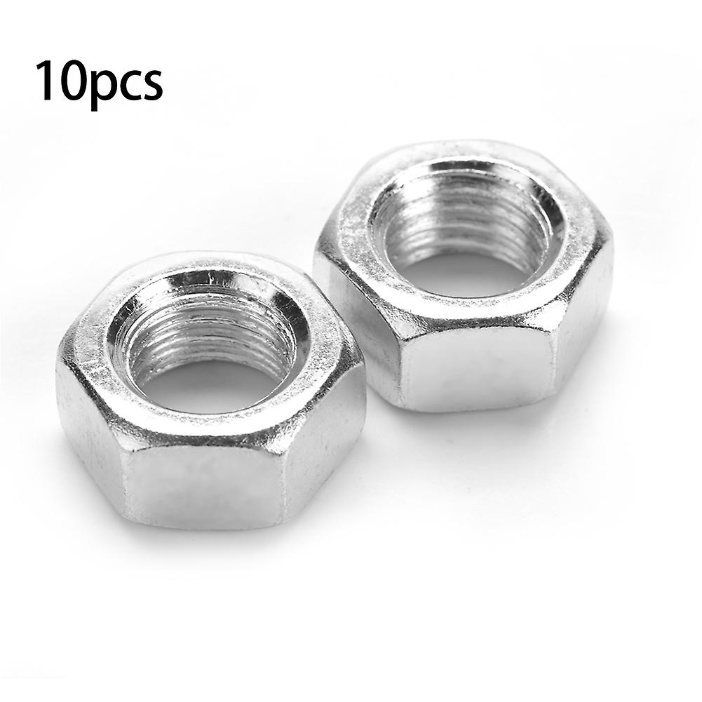 10pcs/set Zinc Plated Carbon Steel Thread Hex Hexagonal Nuts Fasteners (M16)