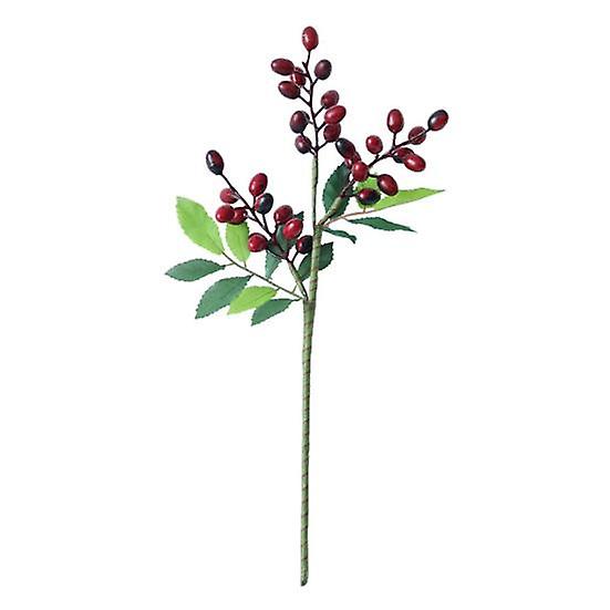 Fake Berry Plant Anti-fading Decorative Realistic Looking Beautiful Living Room 3-fork Artificial Bean Branch Flower for Household