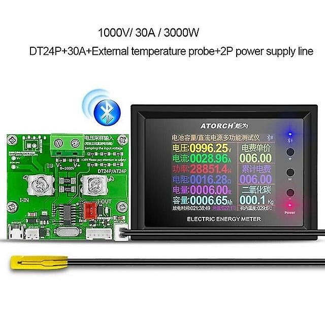 Dt24 Digital Display Bt Dc Power Meter Voltmeter Ammeter Battery Capacity Tester 30a/100/200/300/400/500a Current Voltage Meters