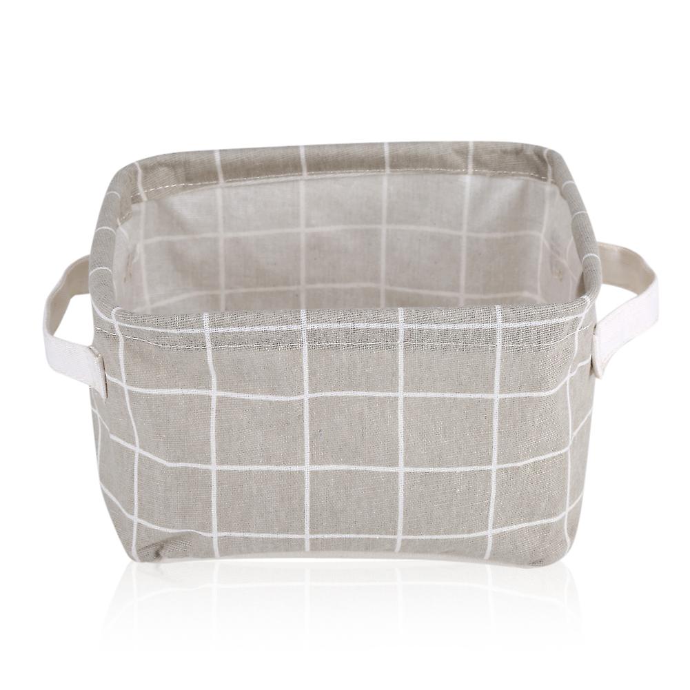 Foldable Convenient Storage laundry Box Basket Keep Table Tidy Decor Grey Lattice