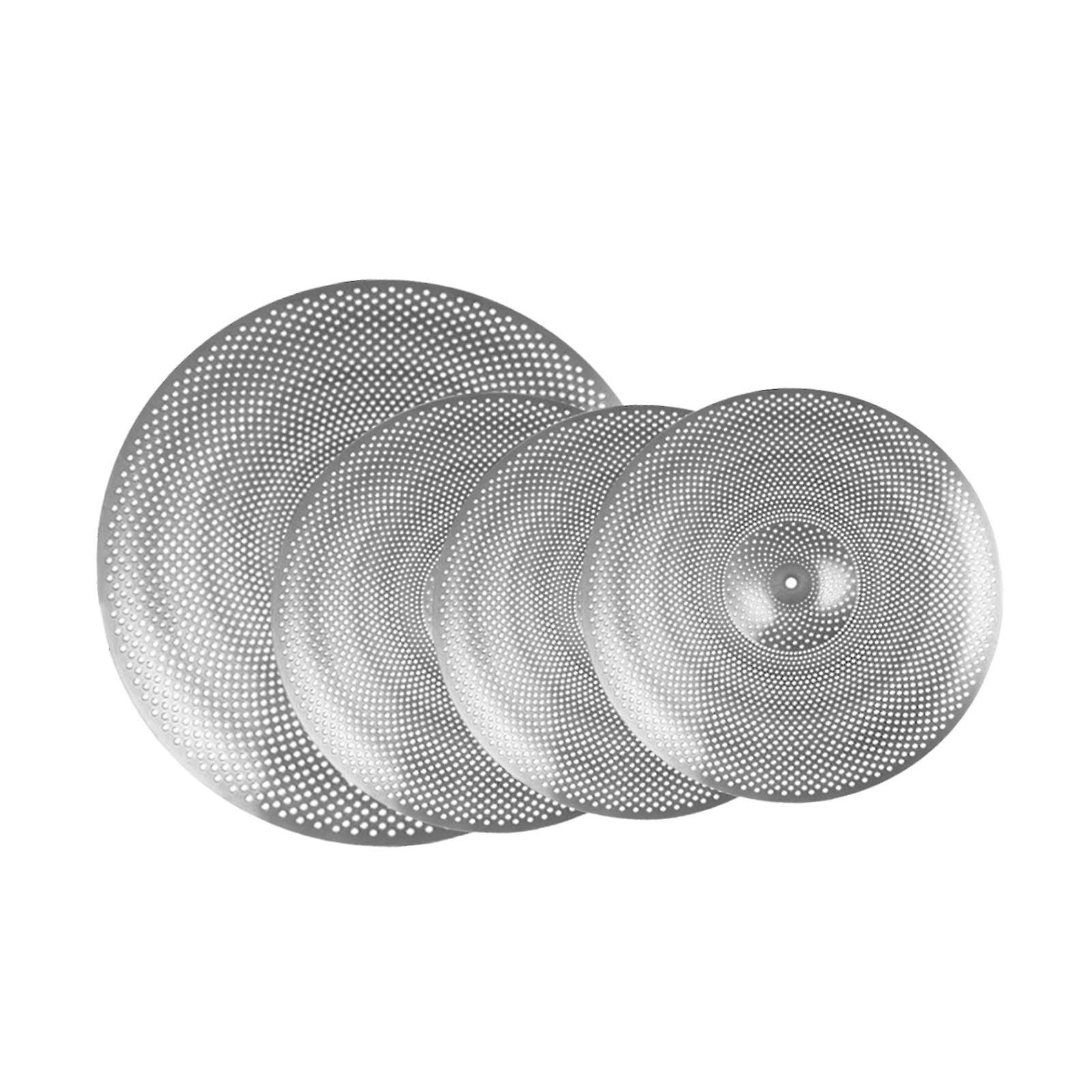 4 Adet Davulcu Pratik Zilleri Sağlam Alaşımlı Hafif Taşınabilir Davul Zilleri