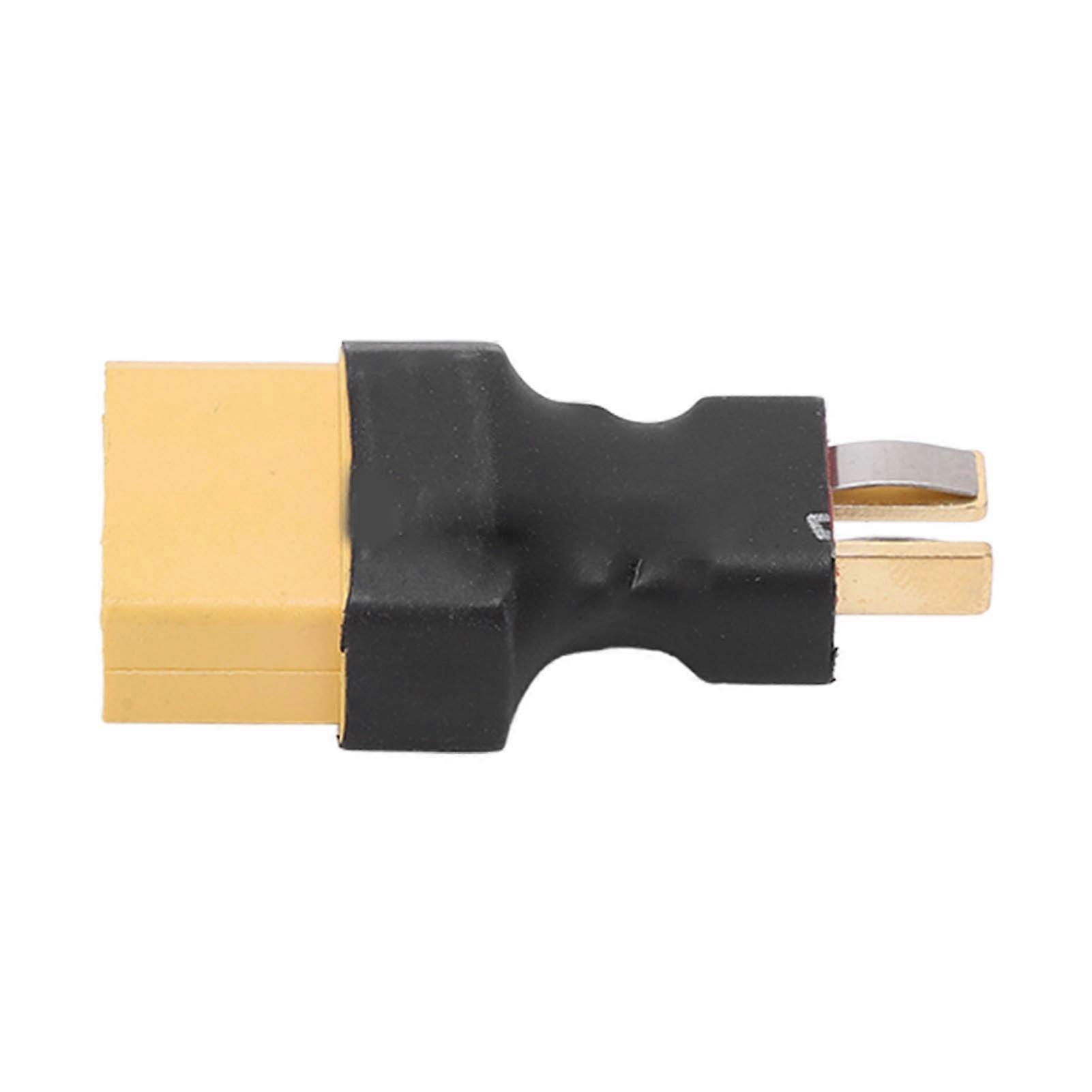 XT90 to T Adapter, Durable Rubber, Plastic, Copper, Wide Compatibility, XT90 Female to T Male Adapter for RC Car Airplane Boat