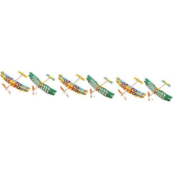 6 pcs Rubber Bands Plane Manual Model Foam Model Glider Airplane New