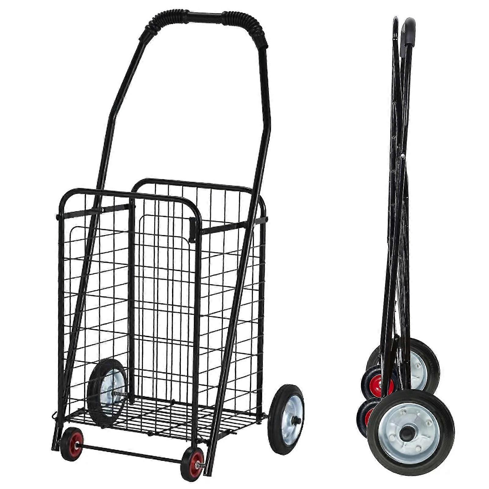 Folding Shopping Cart Duty Lightweight Grocery Cart Collapsible Utility Carts