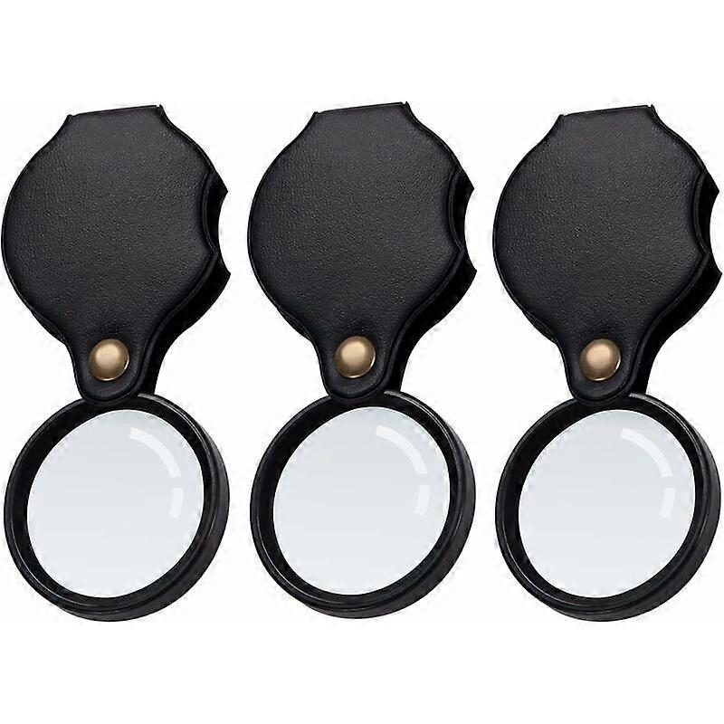 Magnifying Glass, 8x Foldable Pocket Magnifier, Small Reading Magnifying Glass with Protective Case, Manual Magnifying Glass for Books Journal Map Cor