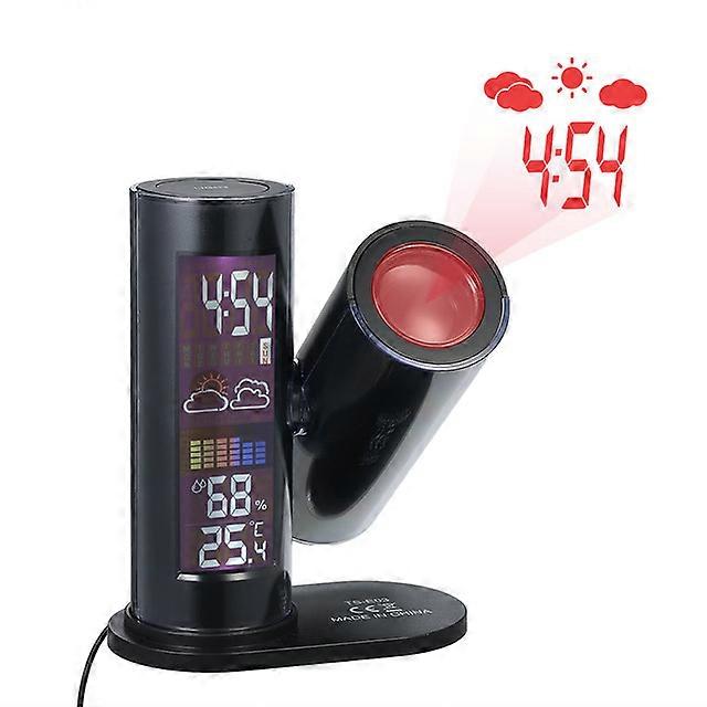 Projection clock, household digital alarm clock, multi-function LED clock, indoor temperature and humidity meter, electronic clock
