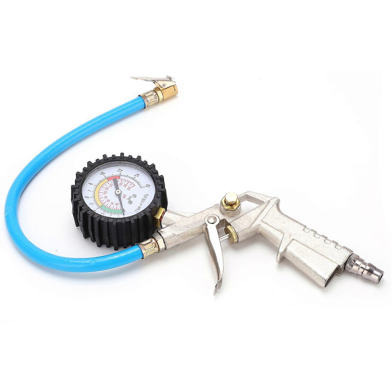 Tire Inflator Deflator with Pressure Gauge 0220PSI 16Bar Air Chuck Universal for Cars Trucks Motorcycles NO.15596