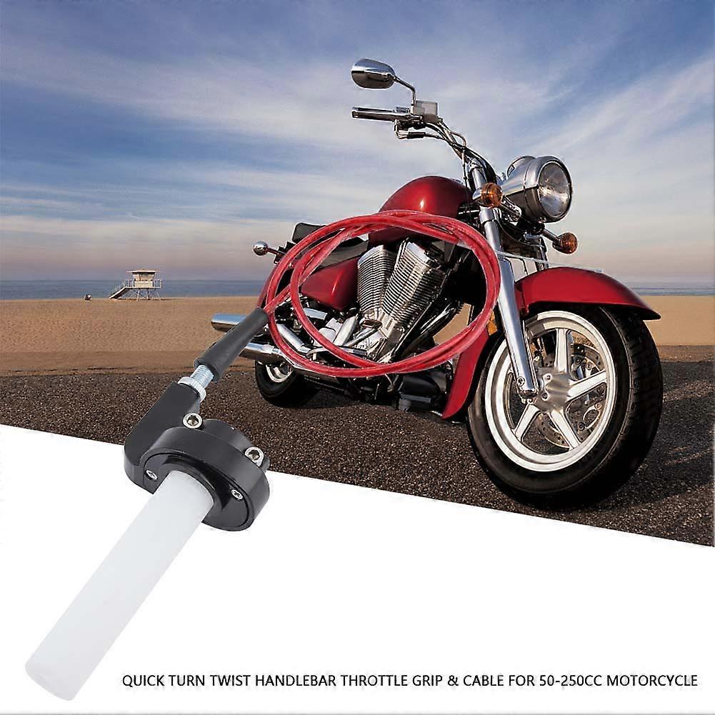 Quick Turn Twist Handlebar Throttle Grip & Cable for 50~250cc Motorcycle NO.88733