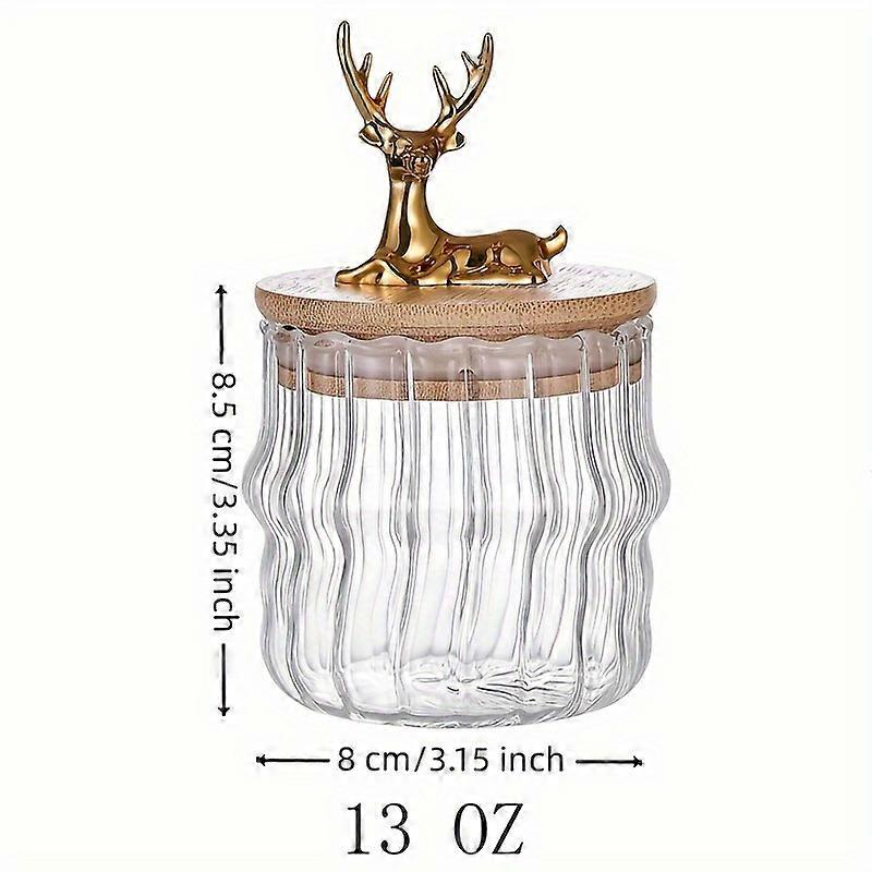 Food Jars & Canisters, Glass Food Storage Jars With Lid, Creative Striped Canister, Multipurpose Food Storage Container, For Grain, Tea, Nuts And Coff