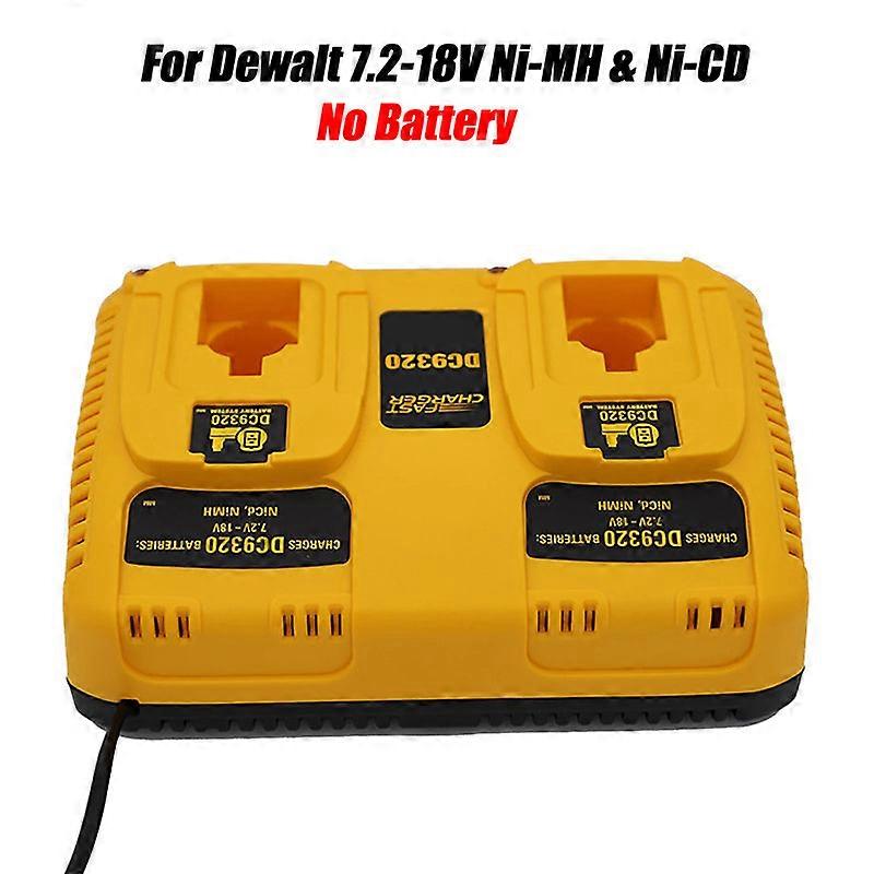 For 7.2-18v Ni-mh Ni-cd Dc9320 Dc9098 Dw9072 Dc9096 Dc9099 Dc9091 Dc9071 De9057 Dual Port Battery Charger
