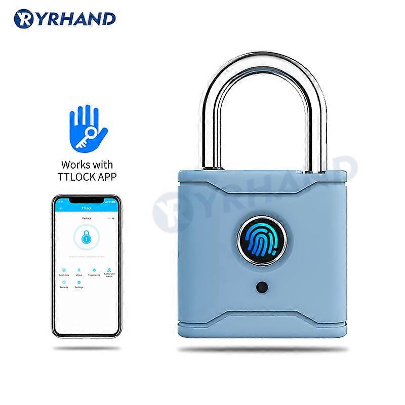 Bluetooth Smart Door Lock Security Keyless Fingerprint Smart Padlock Usb Rechargeable Home Luggage Case Bag Lock With Gateway