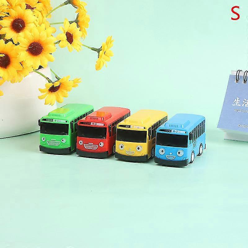 4pcs Small Bus Cartoon Toys
