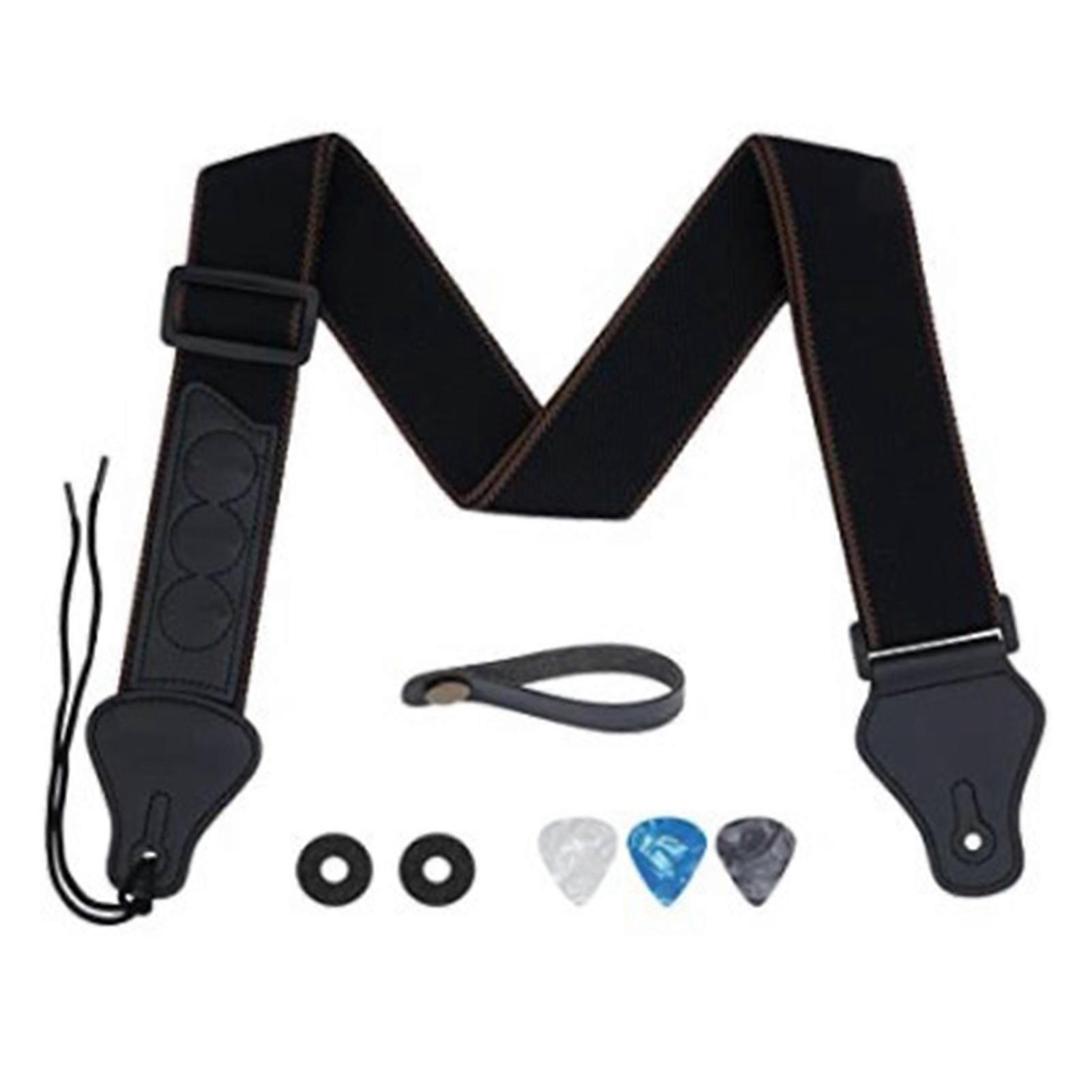 Guitar Strap 76152cm Adjustable Shoulder Belt Soft Cotton Leather For Playing Carrying