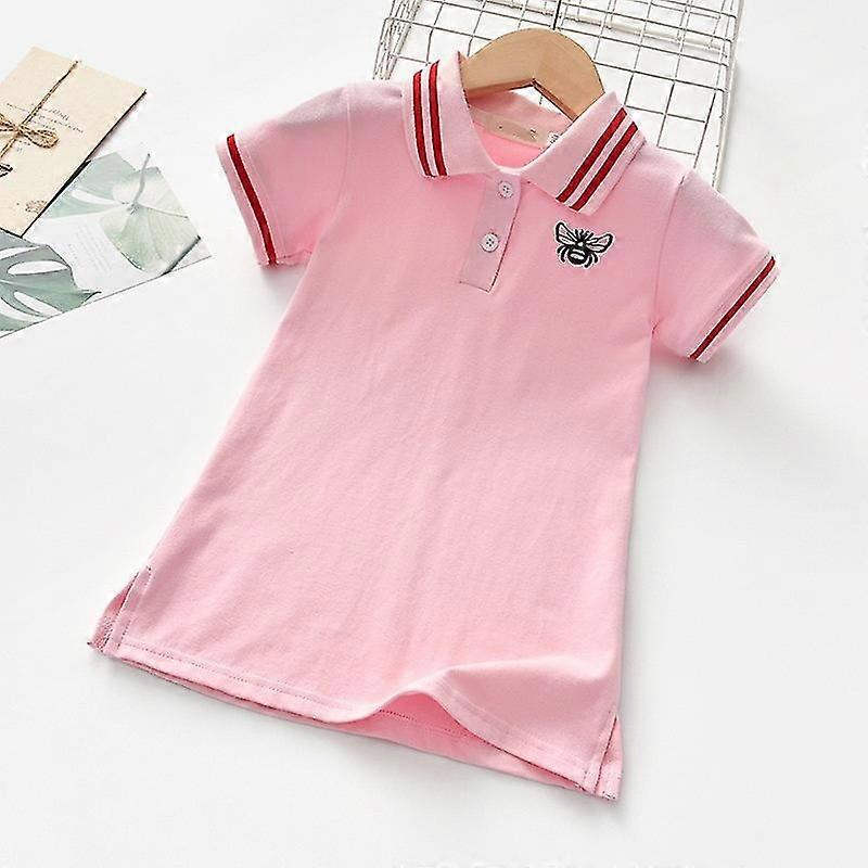 Jianghuo Barn Klänning Vår Sommar Turn-Down Krage Barn Kläder Mode Småbarn Baby Flickor Kläder Sommarklänning Flicka