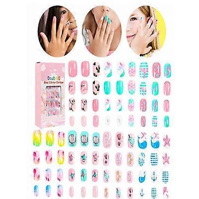 84pcs For Kids Beautiful Tips Removable Nail