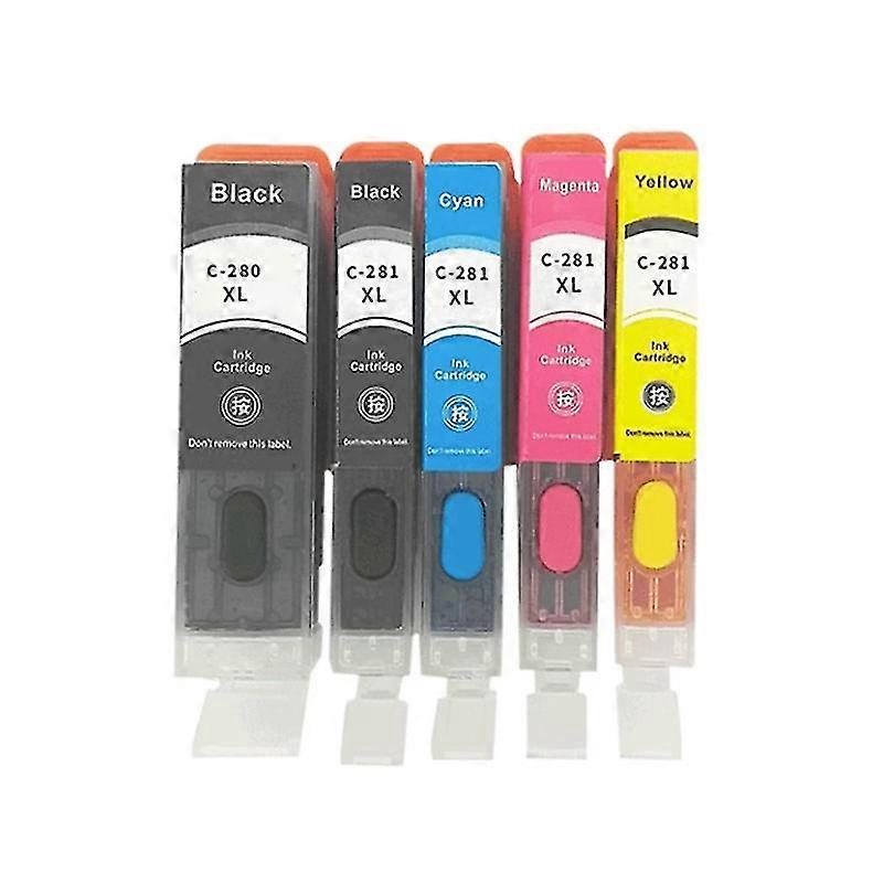 hg 1set PGI 280 CLI 281 XXL refillable ink cartridge permanent chip For canon TS702 TR7520 TR8520 TS6120 TS6220 TS9520 6320 printer