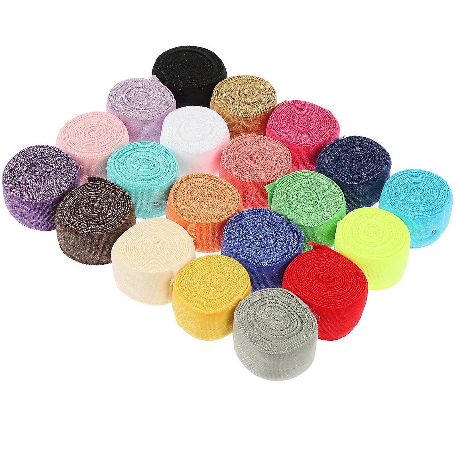 20 Rolls of Braided Elastic Band High Elasticity Rope Sewing Braid Knit Rope Band for DIY