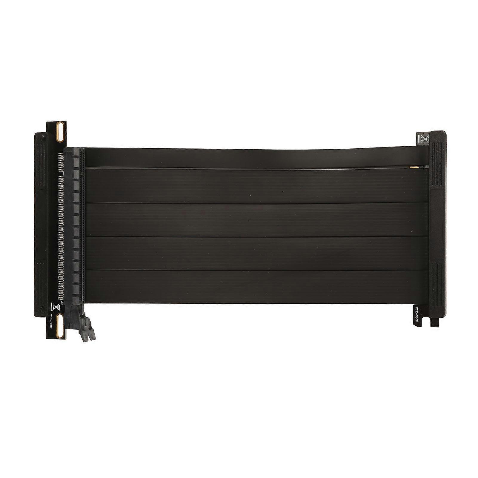 PCIE4.0 X16 Riser Cable High Speed Double Reverse Foldable PCI Express Gen4 Graphics Card Extension Cable Vertical GPU Mount Extension Cable for RTX30